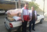 کمک غیر نقدی پایگاه داوطلبی هلال احمر در اتاق اصناف شهرستان بافق به سیل زدگان استان سیستان و بلوچستان